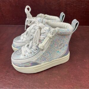 Billy Footwear Toddler Unicorn Metallic Glitter Classic Lace Hightop Sneakers